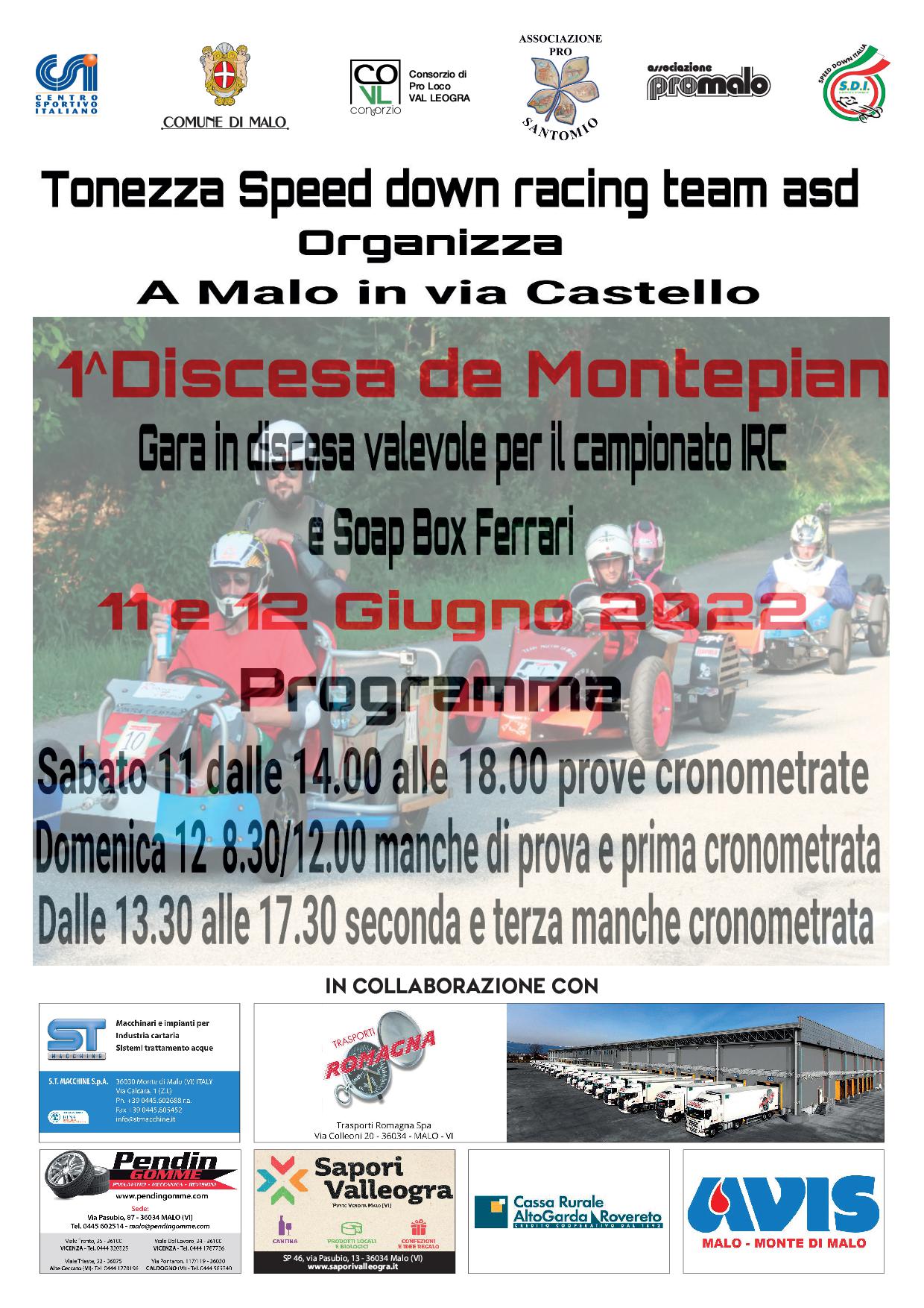 1ª Discesa di Montepian e raduno statico auto sportive